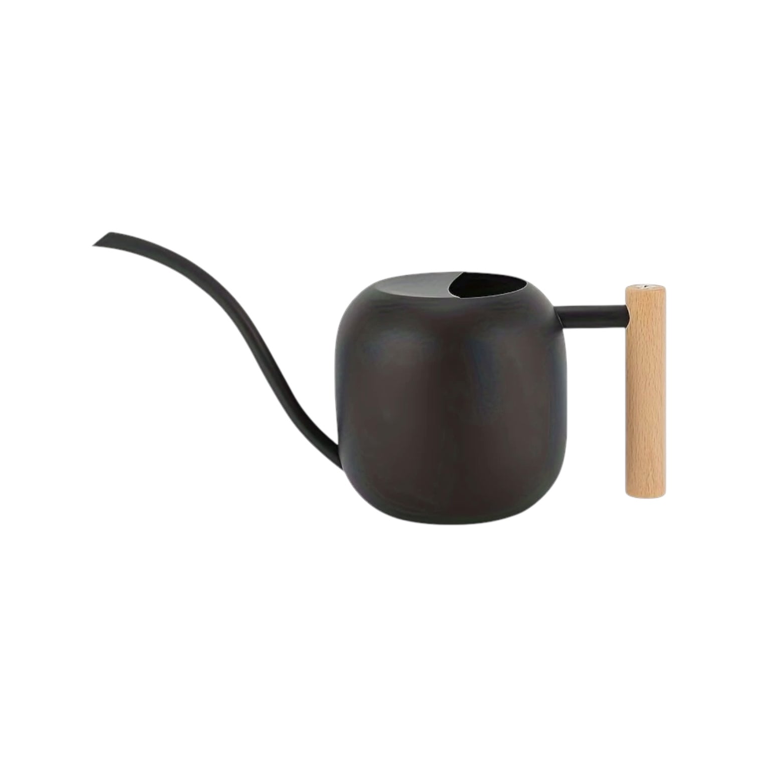TIVVA 1200 – Edelstahl-Gießkanne, 1,2 L, versch. Farben, mit Holzgriff & langer Ausgussdüse