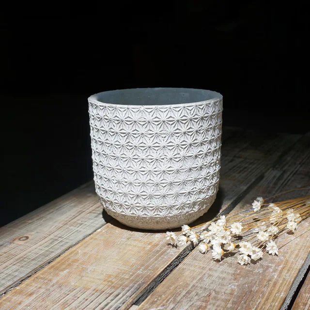 FORMA – Silikonform für DIY-Blumentopf, 16,5 × 16,5 × 16 cm, für Beton, Gips & Harz, wiederverwendbar mit 3D-Struktur