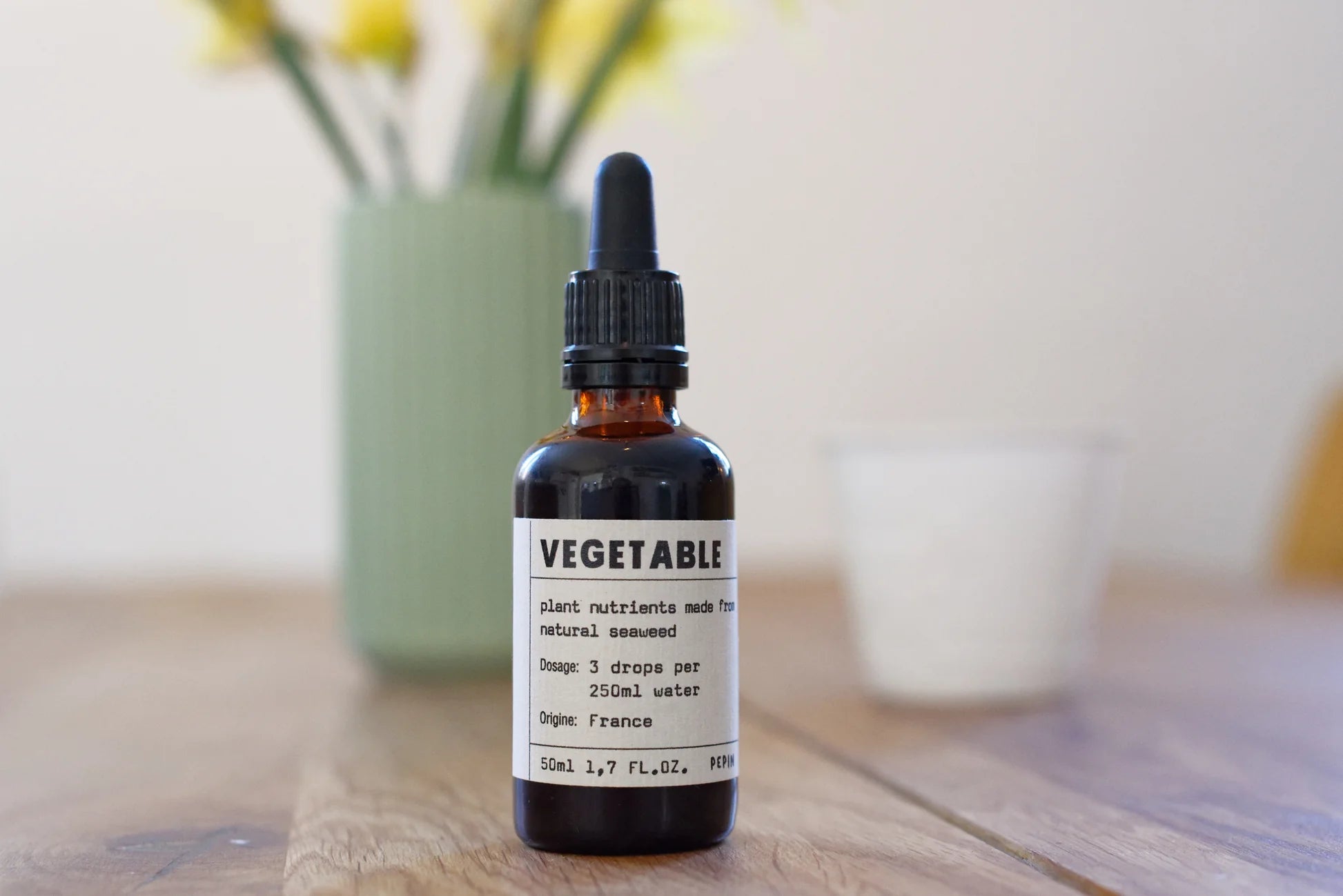 PEPIN – Flüssigdünger für Gemüse & Kräuter, 50 ml, biologisch aus Algen & Pflanzenextrakten