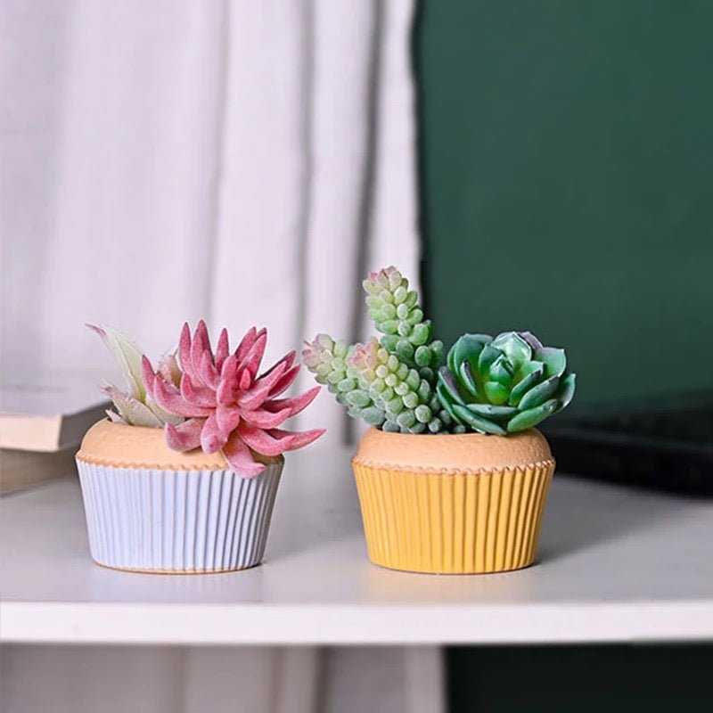 Cupcake Mini-Blumentopf - verschiedene Farben -KAKTOS