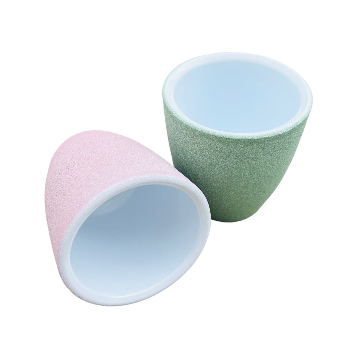 Stilvolle Mini-Blumentöpfe in Grün & Rosa