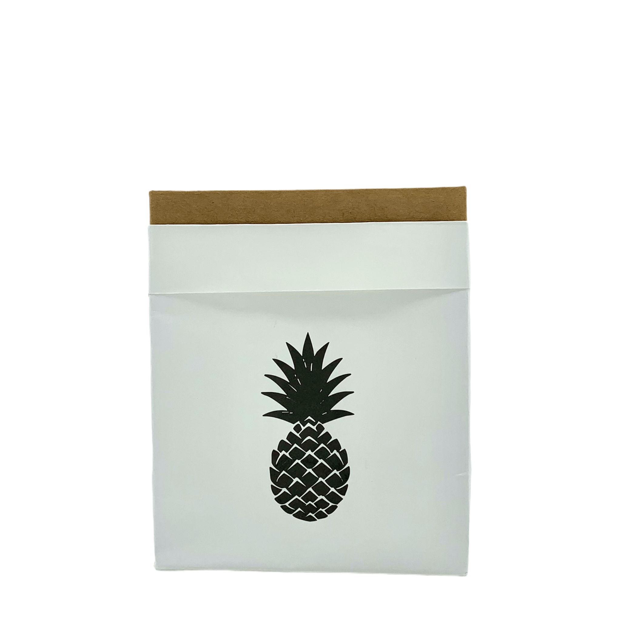 Kraftpapier Tüte beschichtet - 14x9x17 - Ananas -KAKTOS Pflanzen & Zubehör