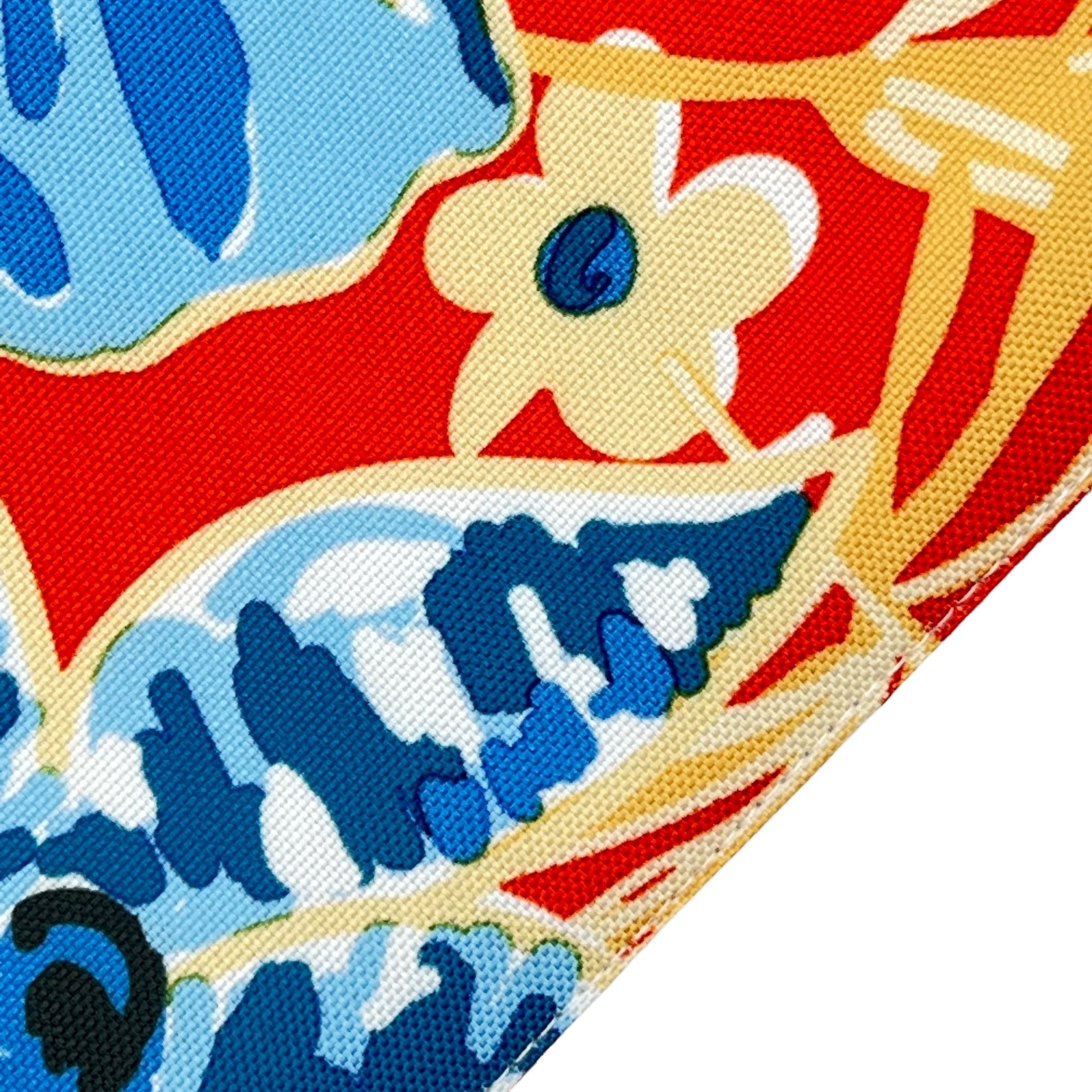 Outdoor Wende-Tischset 2er-Pack mit Blumenprint, rot/blau, 33x45 cm, Oekotex 100 -KAKTOS Pflanzen & Zubehör