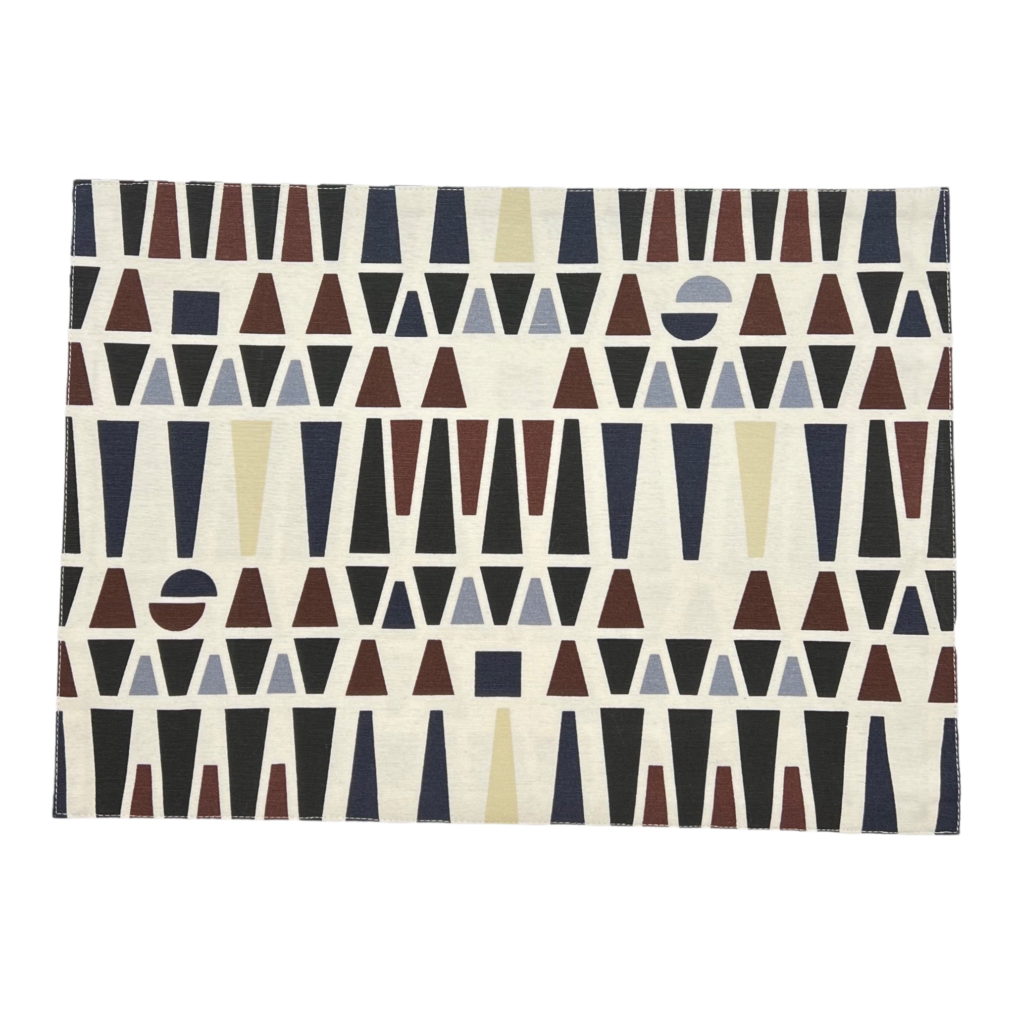 Outdoor Wende-Tischset 2er-Pack mit geometrischen Formen, braun, schwarz, beige, 33x45 cm, Oekotex 100 -KAKTOS Pflanzen & Zubehör