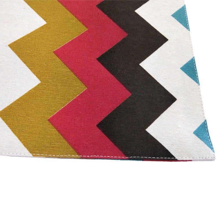 Outdoor Wende-Tischset 2er-Pack mit ZickZack-Muster, mehrfarbig, 33x45 cm, Oekotex 100 -KAKTOS Pflanzen & Zubehör