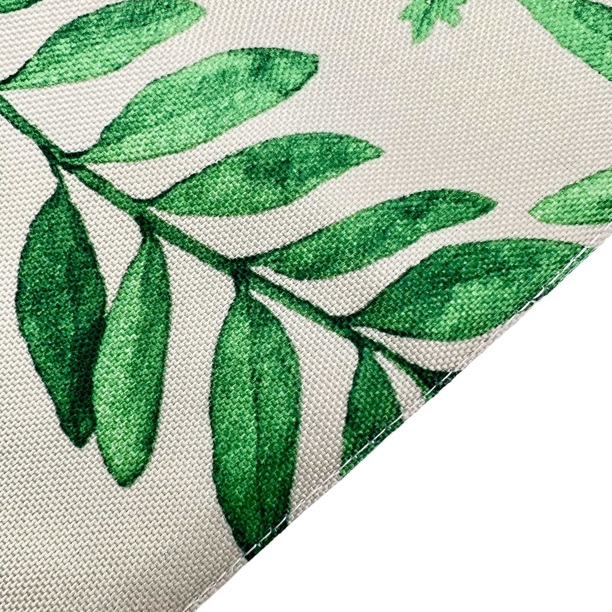 Tischset mit Blätterprint 2er-Pack, weiss/grün, 33x45 cm, Oekotex 100 -KAKTOS Pflanzen & Zubehör