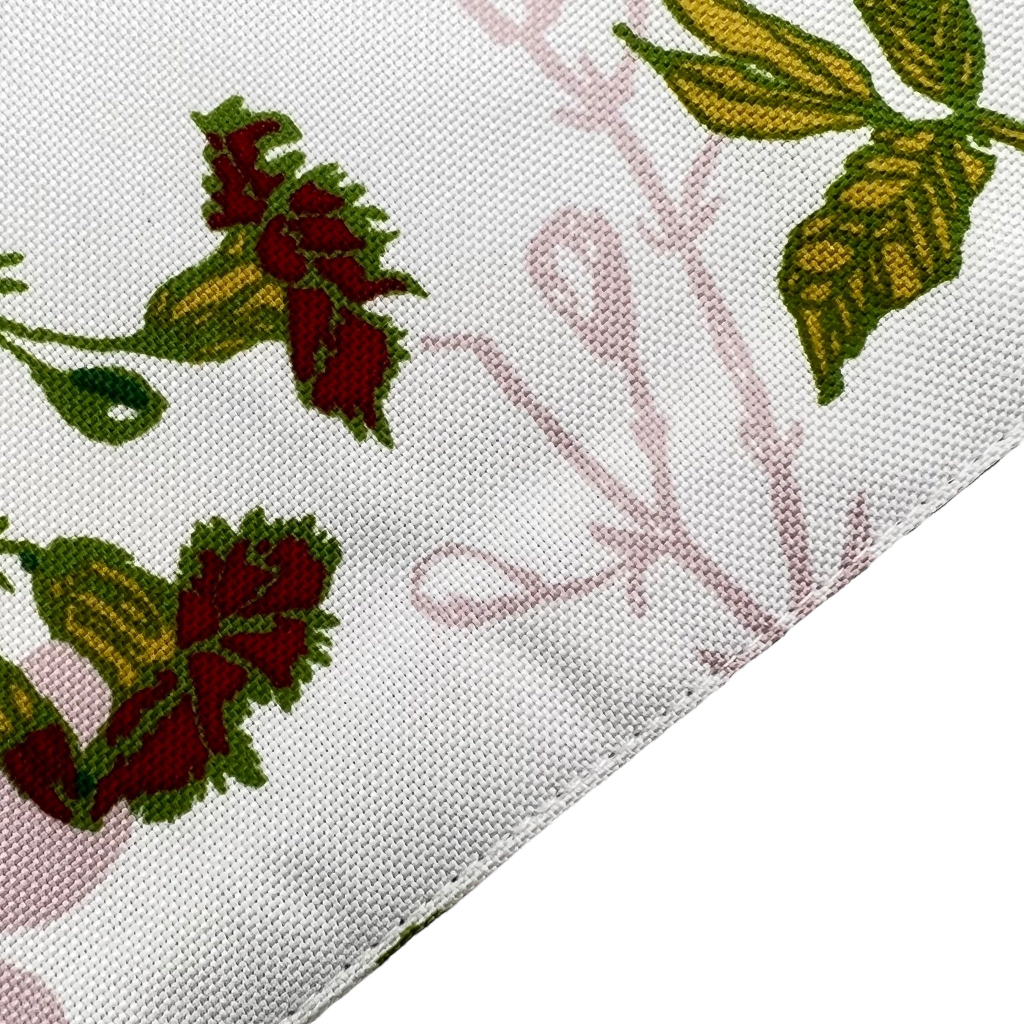 Tischset mit Blumenprint 2er-Pack, weiss/grün/rot, 33x45 cm -KAKTOS Pflanzen & Zubehör