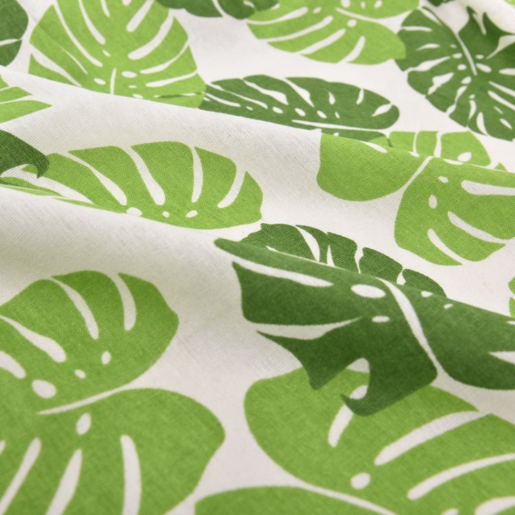 Tischset mit Monstera-Blättern 2er-Pack, weiss/grün, 33x45 cm, Oekotex 100 -KAKTOS Pflanzen & Zubehör
