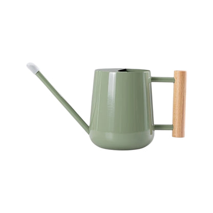 TIVVA GREEN – Gießkanne aus Edelstahl, 1 L, grün mit Holzgriff, leicht &amp; kompakt für Zimmerpflanzen