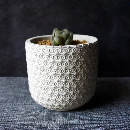 FORMA – Silikonform für DIY-Blumentopf, 16,5 × 16,5 × 16 cm, für Beton, Gips &amp; Harz, wiederverwendbar mit 3D-Struktur