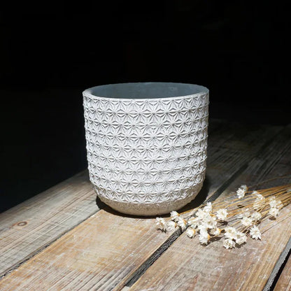 FORMA – Silikonform für DIY-Blumentopf, 16,5 × 16,5 × 16 cm, für Beton, Gips &amp; Harz, wiederverwendbar mit 3D-Struktur