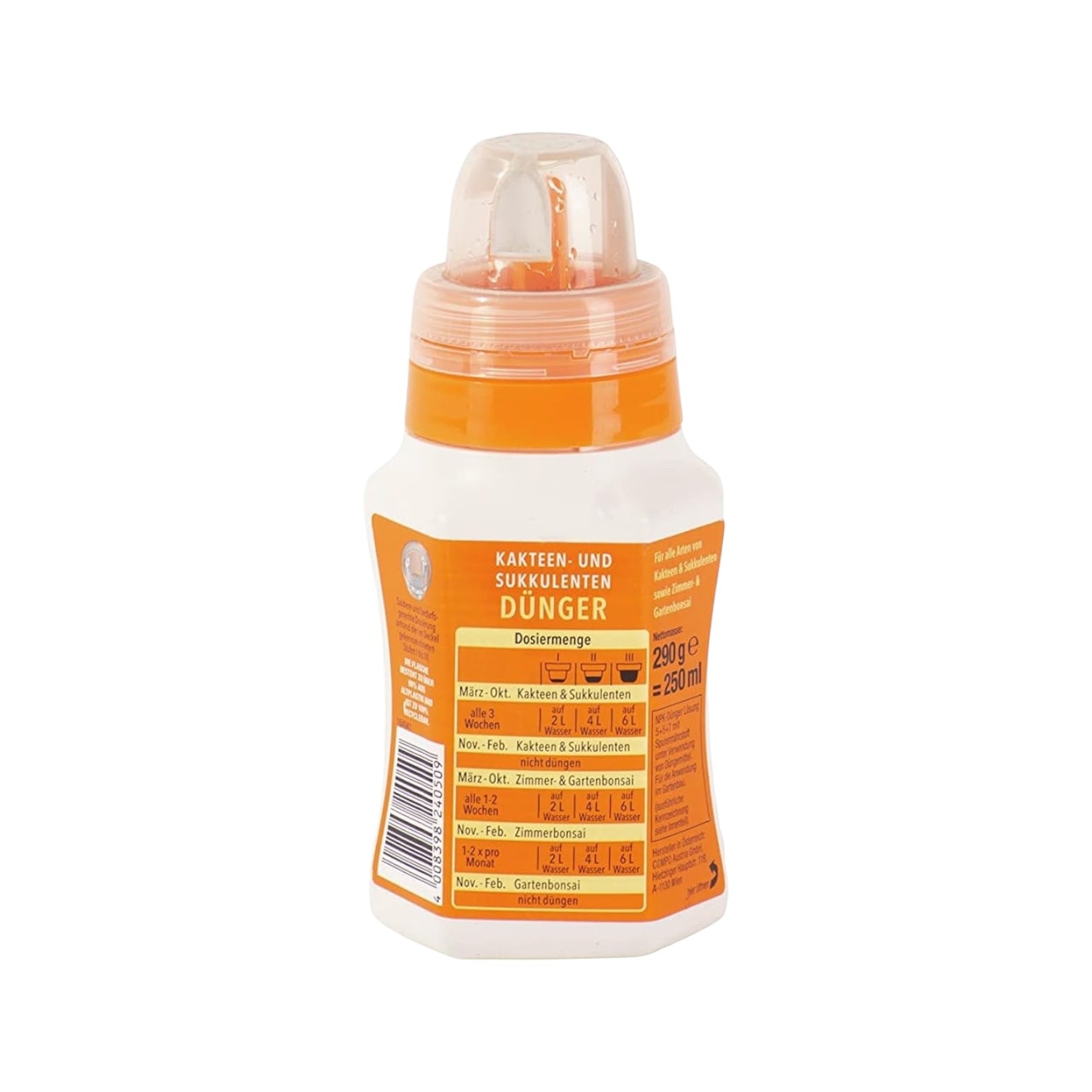 COMPO Kakteen- und Sukkulentendünger 250 ml, Kakteendünger