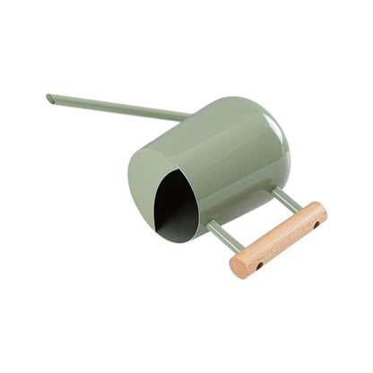 TIVVA GREEN – Gießkanne aus Edelstahl, 1 L, grün mit Holzgriff, leicht &amp; kompakt für Zimmerpflanzen