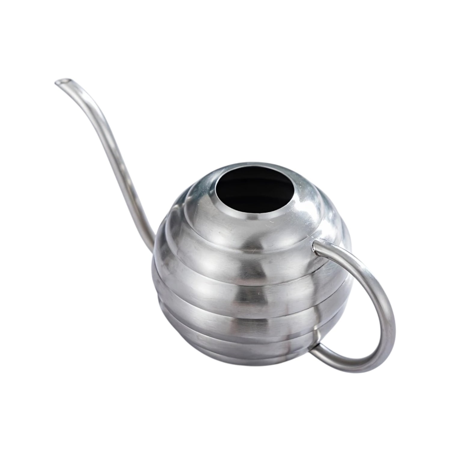 ORBIA – Mini-Gießkanne aus Edelstahl, 400 ml, kugelförmig, mit Aufhängeschlaufe, Schwarz oder Silber