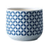 Keramik-Blumentopf, Rauten blau/weiß, verschiedene Größen -KAKTOS