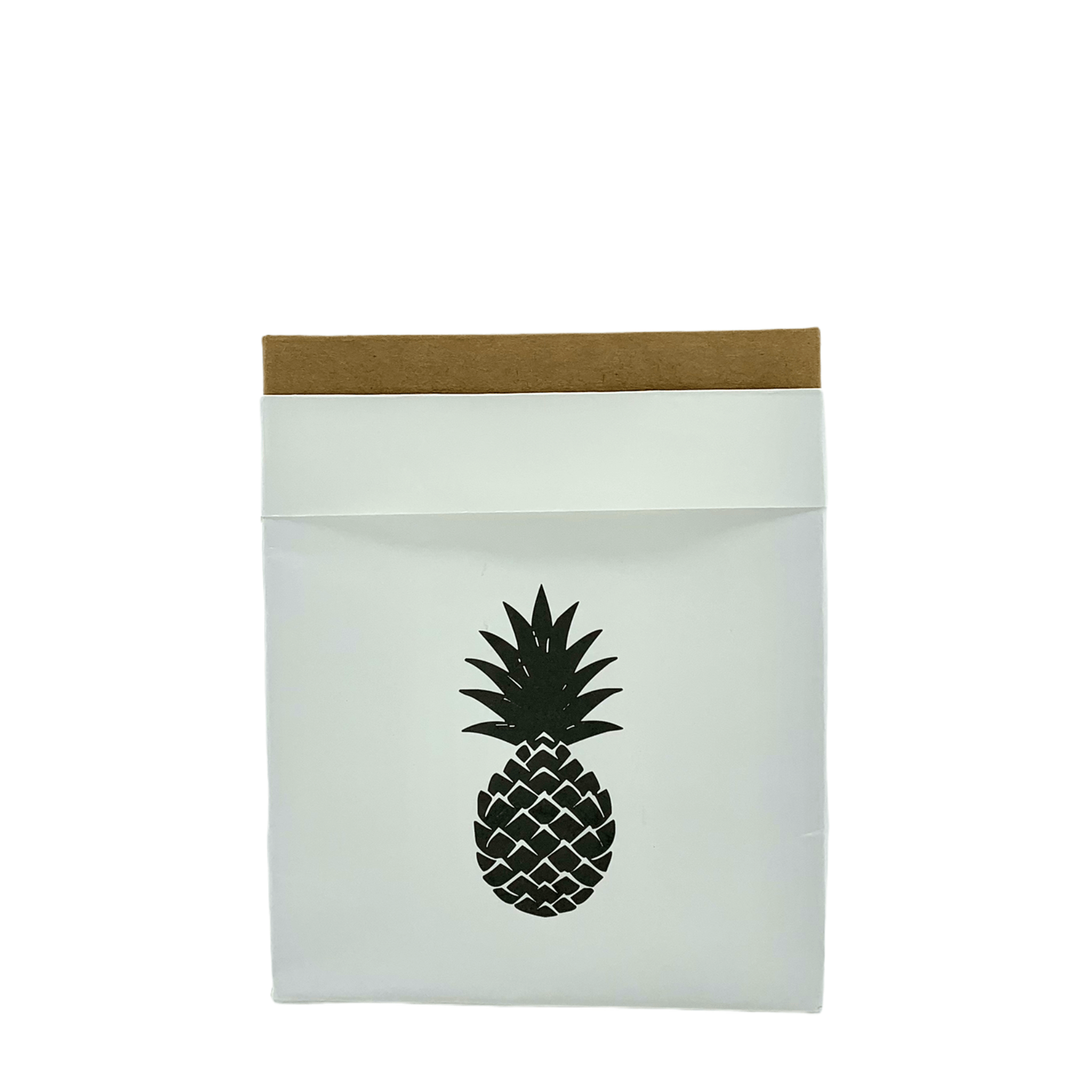 Kraftpapier Tüte beschichtet - 14x9x17 - Ananas -KAKTOS Pflanzen &amp; Zubehör
