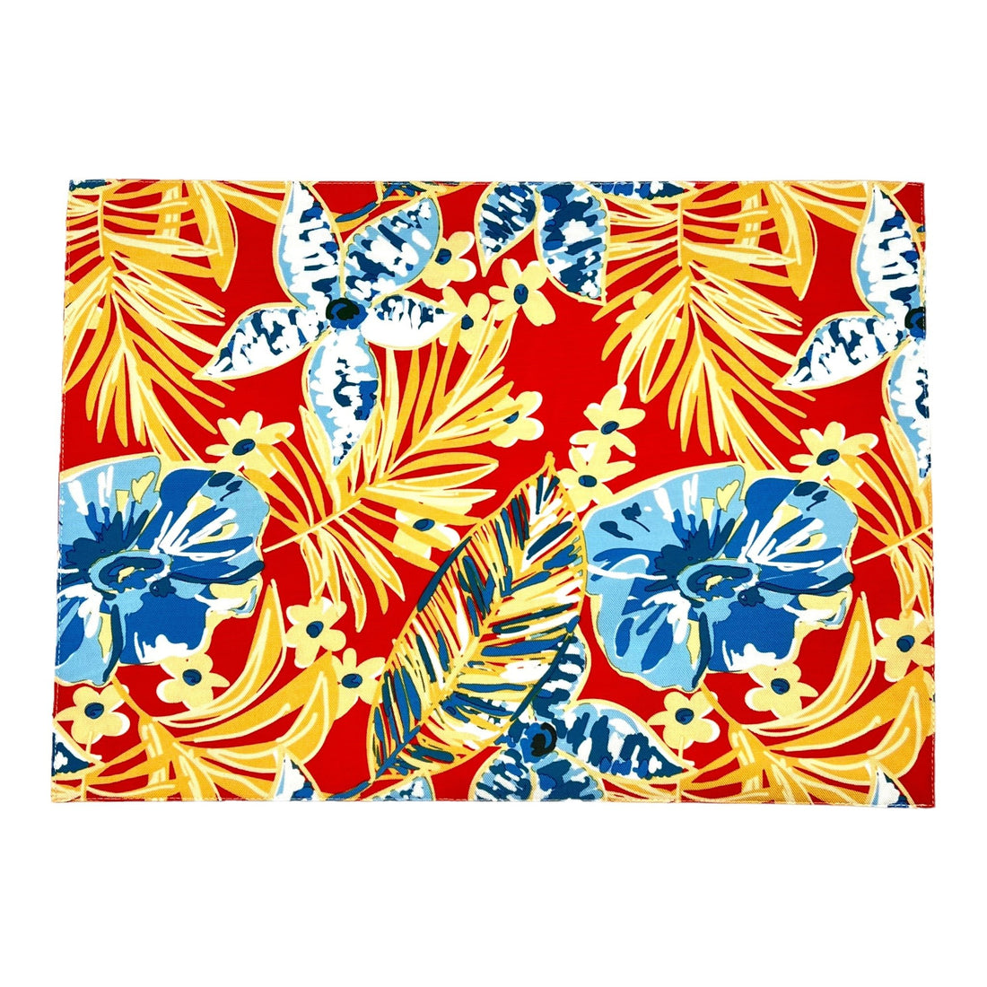 Outdoor Wende-Tischset 2er-Pack mit Blumenprint, rot/blau, 33x45 cm, Oekotex 100 -KAKTOS Pflanzen &amp; Zubehör