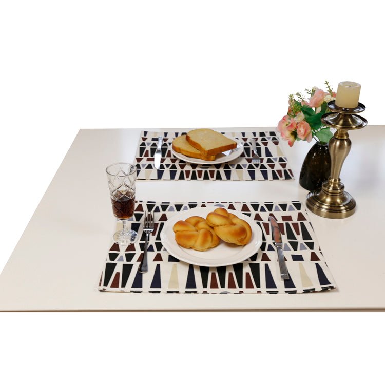 Outdoor Wende-Tischset 2er-Pack mit geometrischen Formen, braun, schwarz, beige, 33x45 cm, Oekotex 100 -KAKTOS Pflanzen &amp; Zubehör