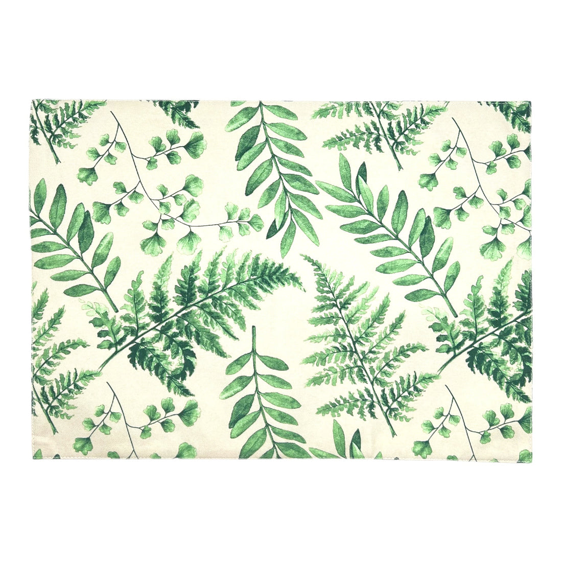 Tischset mit Blätterprint 2er-Pack, weiss/grün, 33x45 cm, Oekotex 100 -KAKTOS Pflanzen &amp; Zubehör